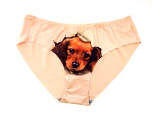 Apakšbikses ar kucēna attēlu