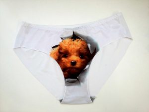 Apakšbikses ar kucēna attēlu