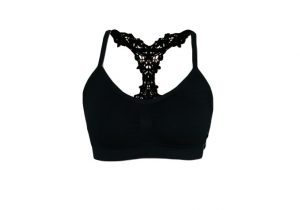 Krūšturis ar skaistām mežģīnēm muguras daļā