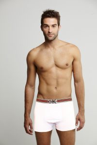 Vīriešu bokseršorti GK M1 - baltā krāsā