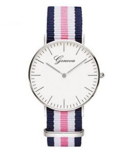 Klasisks rokas pulkstenis GENEVA ar neilona siksniņu