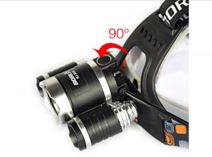 Spožs galvas lukturis 3xCREE XML T6 LED ar 4 režīmiem