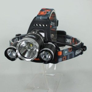 Spožs galvas lukturis 3xCREE XML T6 LED ar 4 režīmiem