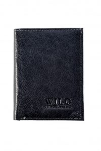 Vīriešu ādas naudas maks - WILD 3201-3 Black