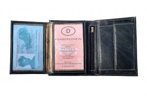 Vīriešu ādas naudas maks - WILD 3201-3 Black