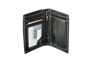 Vīriešu ādas naudas maks - WILD Q01 Black