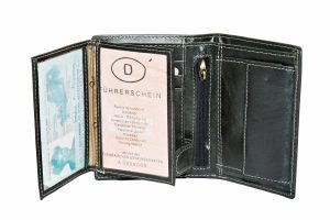 Vīriešu ādas naudas maks - WILD Q01 Black