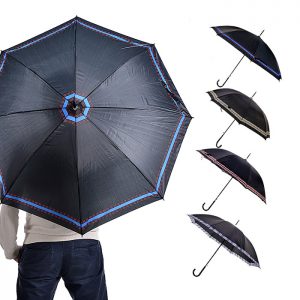 KLAISKAIS lietussargs melnā krāsā