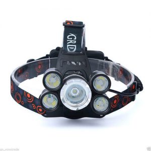 Profesionālais galvas lukturis 5xCREE XML T6 LED ar 4 režīmiem