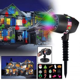 LED lāzera projektors SLIDE SHOW ar 12 maināmām projecijām