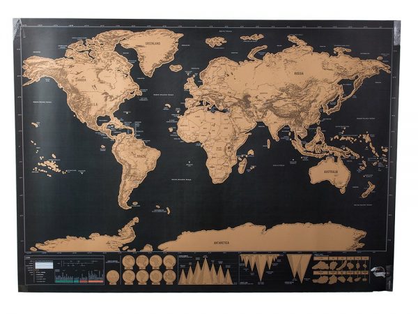 Scratch Map - nokasāma pasaules karte 82 x 59