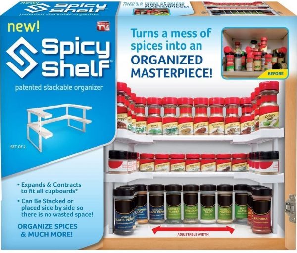 Virtuves plaukta organizātors - garšvielu plauktiņš - organizātors Spicy Shelf