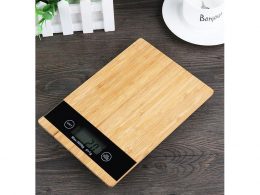 Bamboo - elektroniskie virtuves svari ar bambusa dizainu līdz 5 kg