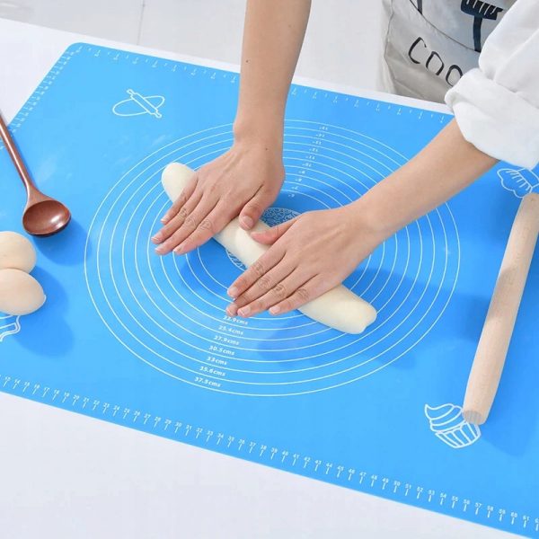 Virtuves silikona paklājs - mīklas rullēšanai