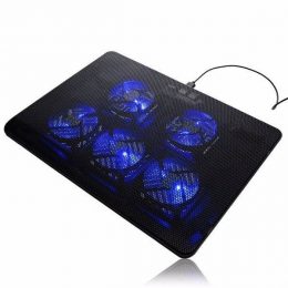 Datora dzesēšanas paliktnis ar 5 ventilatoriem