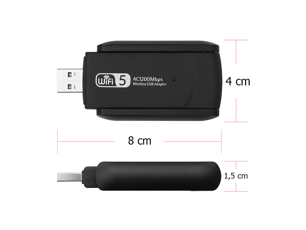 Wi-Fi tīkla karte wifi usb adapteris 1200mbps dual - Image 6
