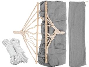 Šūpuļtīkls pelēkā krāsā 150x280 27122