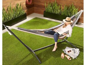 Šūpuļtīkls pelēkos toņos 150x200 cm 27120