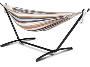 Šūpuļtīkls pelēkos toņos 150x200 cm 27120